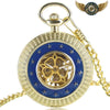 Le Grand Duc - Montre Gousset Demi-Chasseur Squelette Or & Bleu - Vue 1 - Gousset-heritage