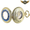 Le Grand Duc - Montre Gousset Demi-Chasseur Squelette Or & Bleu - Vue 4 - Gousset-heritage