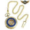 Le Grand Duc - Montre Gousset Demi-Chasseur Squelette Or & Bleu - Vue 5 - Gousset-heritage