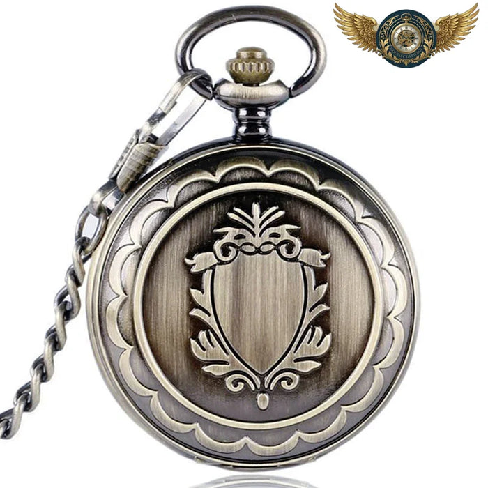 Le Héraut - Montre Gousset Mécanique Squelette Bronze Antique - Vue 1 - Gousset-heritage