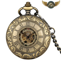 Le Lion de Bronze - Montre Gousset Mécanique Squelette Ciselée - Gousset-heritage