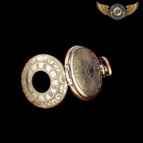 Le Lion de Bronze - Montre Gousset Mécanique Squelette Ciselée - Vue 4 - Gousset-heritage