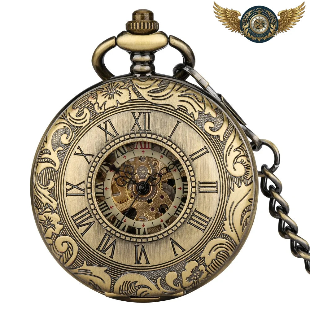 Le Lion de Bronze - Montre Gousset Mécanique Squelette Ciselée - Vue 5 - Gousset-heritage