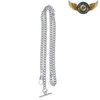 Le Lord – Chaîne Albert T, Maille Gourmette 65 cm - modèle Argent - Gousset-heritage
