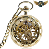 Le Majestic - Montre Gousset Squelette Automatique Dorée 47mm - Gousset-heritage
