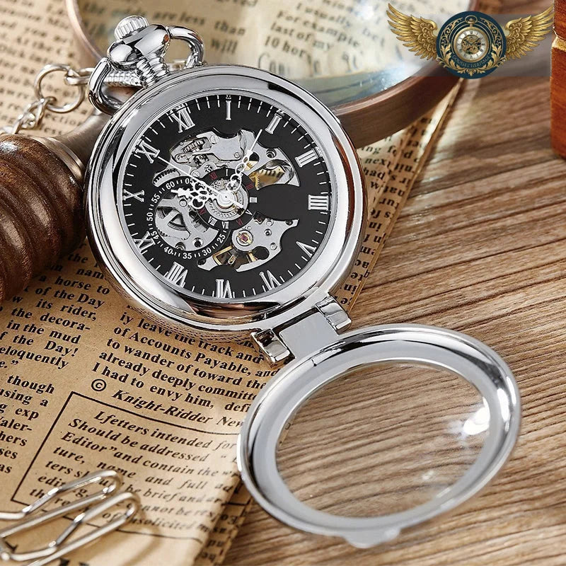 Le Mécano-Dandy - Montre Gousset Squelette à Loupe, Remontage Manuel - Vue 12 - Gousset-heritage