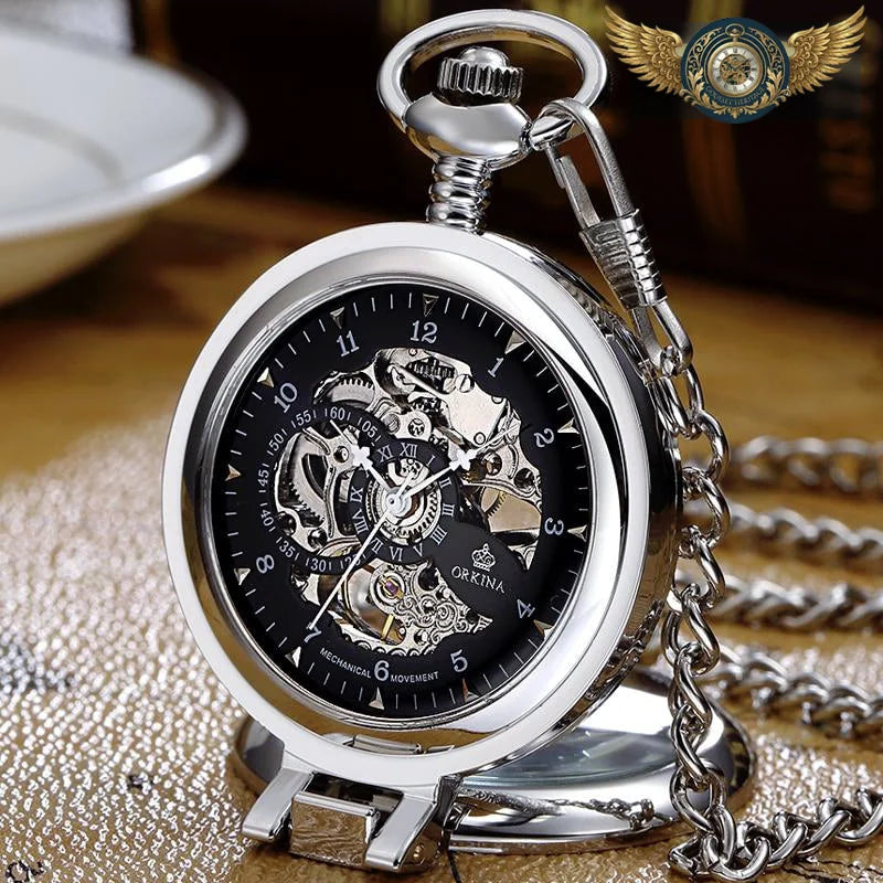 Le Mécano-Dandy - Montre Gousset Squelette à Loupe, Remontage Manuel - Vue 22 - Gousset-heritage