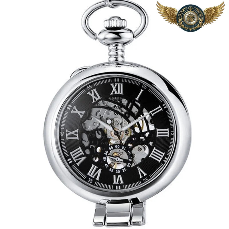 Le Mécano-Dandy - Montre Gousset Squelette à Loupe, Remontage Manuel - Argent 2 - Gousset-heritage