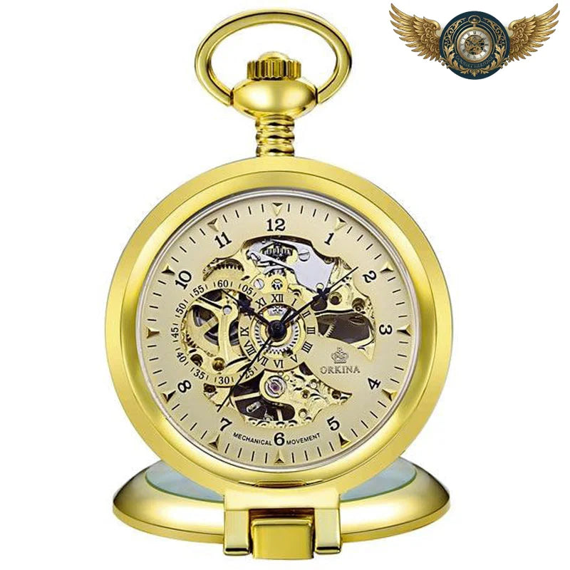 Le Mécano-Dandy - Montre Gousset Squelette à Loupe, Remontage Manuel - Or - Gousset-heritage