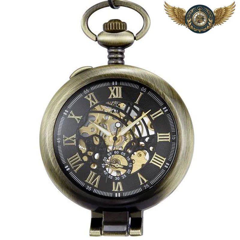 Le Mécano-Dandy - Montre Gousset Squelette à Loupe, Remontage Manuel - Bronze - Gousset-heritage