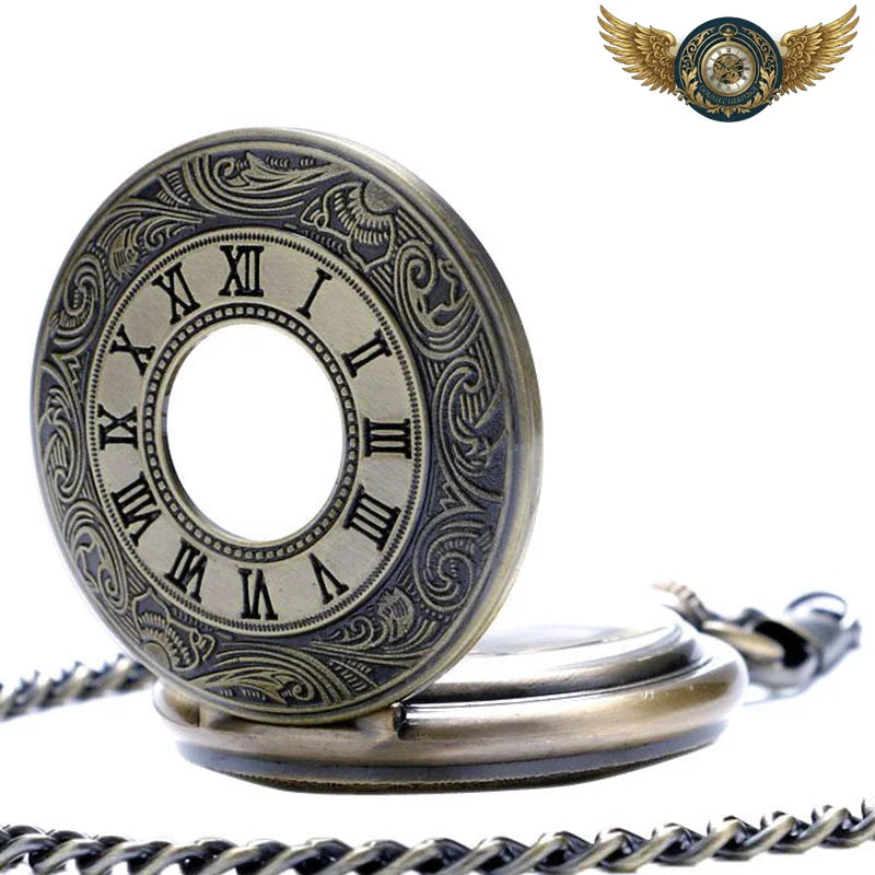 Le Mécano Antique - Montre de Poche Demi-Chasseur Squelette - Vue 3 - Gousset-heritage