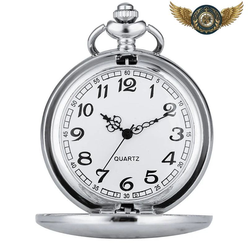 Le Minimaliste - Montre de Poche Full Hunter Acier Poli & Quartz - Vue 2 - Gousset-heritage