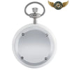 Le Minimaliste Chic - Montre de Poche Quartz Boîtier Blanc Laqué - Vue 2 - Gousset-heritage