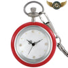 Le Minimaliste Chic - Montre de Poche Quartz Boîtier Blanc Laqué - Rouge - Gousset-heritage
