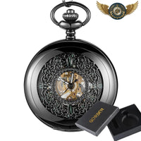 Le Monolithe Noir - Montre Gousset Squelette Mécanique Manuelle - modèle 2 - Gousset-heritage