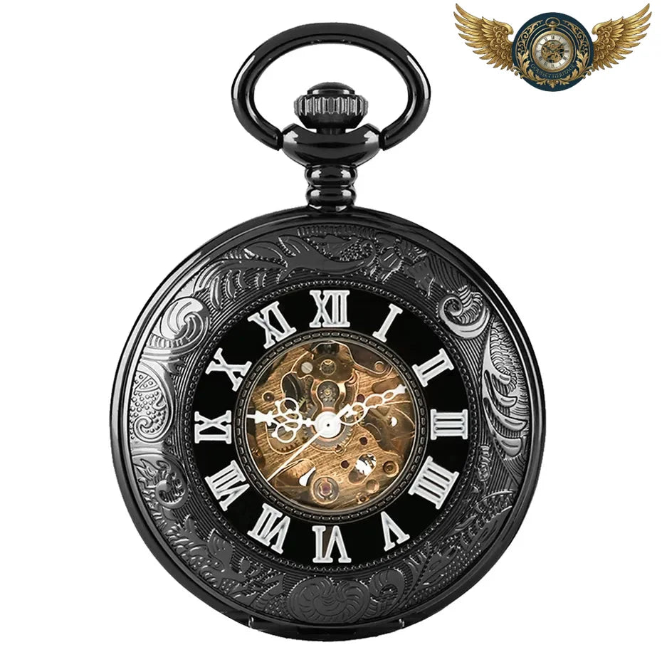 Le Mystère Automatique – Montre Gousset Squelette Automatique - Noir - Gousset-heritage