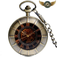 Le Nautilus - Montre Gousset Mécanique Bronze Double Chasseur - Gousset-heritage