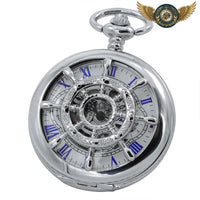 Le Nautilus - Montre Gousset Steampunk Mécanique à Clapet Gouvernail - Gousset-heritage