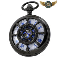 Le Navigateur | Montre Gousset Double Chasseur Squelette Bronze - modèle Noir - Gousset-heritage