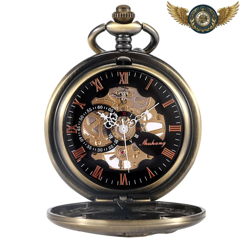 Le Navire | Montre Gousset Mécanique Bronze Full Hunter - Vue 2 - Gousset-heritage