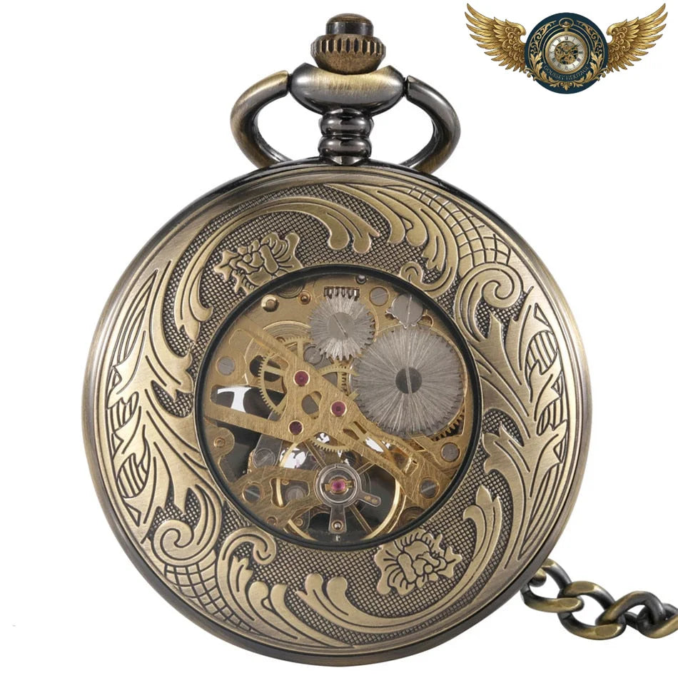 Le Navire | Montre Gousset Mécanique Bronze Full Hunter - Vue 3 - Gousset-heritage