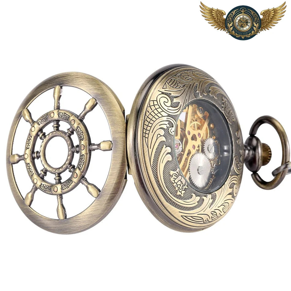 Le Navire | Montre Gousset Mécanique Bronze Full Hunter - Vue 4 - Gousset-heritage
