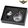 Le Nécro-Dandy - Montre Gousset Crâne Ajouré Noire Quartz - 1 - Gousset-heritage