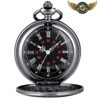 Le Nocturne - Montre Gousset Noir Chasseur Quartz 24H - Gousset-heritage