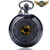 Le Nocturne - Montre Pendentif Acier Noir Clapet Ajouré - Vue 1 - Gousset-heritage