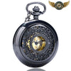 Le Nocturne - Montre Pendentif Acier Noir Clapet Ajouré - Vue 2 - Gousset-heritage
