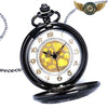 Le Nocturne - Montre Pendentif Acier Noir Clapet Ajouré - Vue 3 - Gousset-heritage