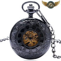 Le Noir Absolu - Montre Gousset Mécanique Double Chasseur - Gousset-heritage