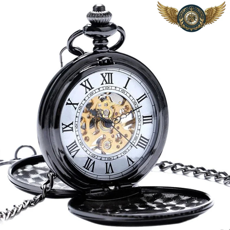 Le Noir Absolu - Montre Gousset Mécanique Double Chasseur - Vue 5 - Gousset-heritage