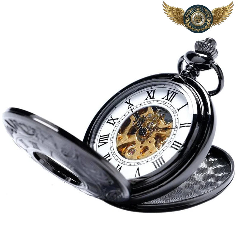 Le Noir Absolu - Montre Gousset Mécanique Double Chasseur - Vue 6 - Gousset-heritage