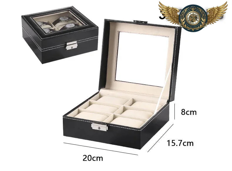 Le Nomade Duo - Coffret de Voyage Simili Cuir Noir 2 Montres - Vue 10 - Gousset-heritage