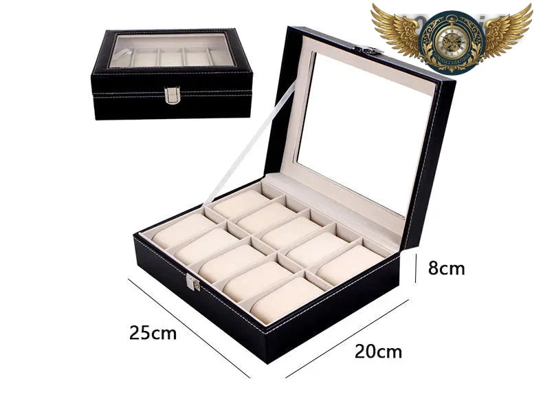 Le Nomade Duo - Coffret de Voyage Simili Cuir Noir 2 Montres - Vue 11 - Gousset-heritage