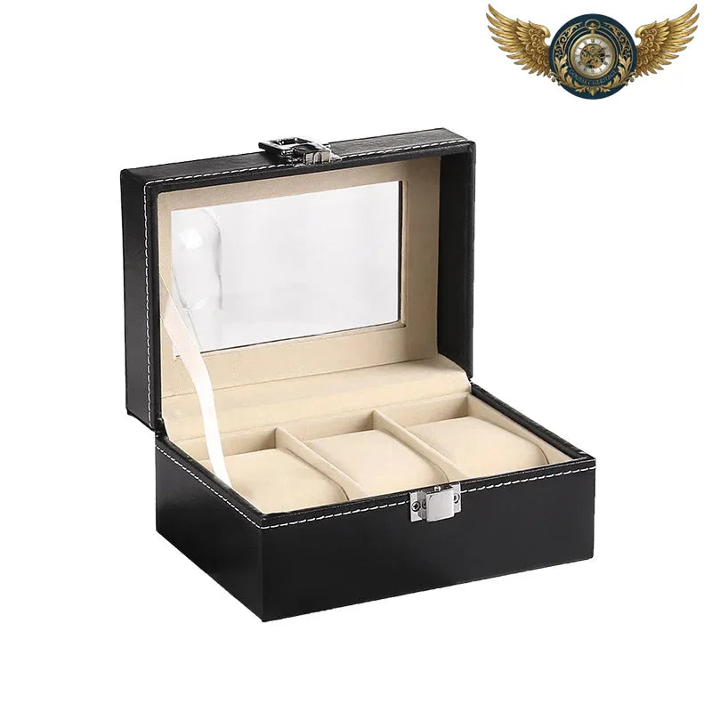 Le Nomade Duo - Coffret de Voyage Simili Cuir Noir 2 Montres - Vue 17 - Gousset-heritage