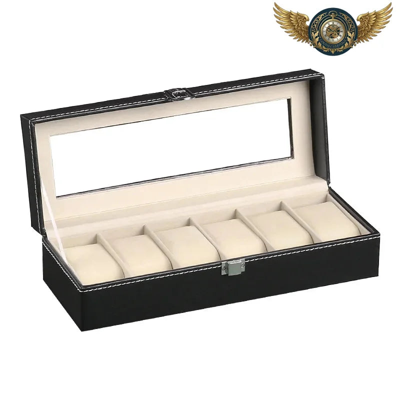 Le Nomade Duo - Coffret de Voyage Simili Cuir Noir 2 Montres - Vue 21 - Gousset-heritage