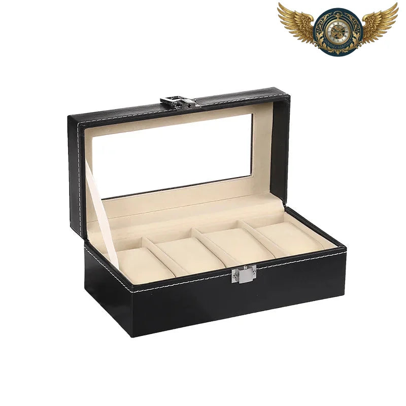 Le Nomade Duo - Coffret de Voyage Simili Cuir Noir 2 Montres - Vue 24 - Gousset-heritage