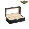 Le Nomade Duo - Coffret de Voyage Simili Cuir Noir 2 Montres - Vue 24 - Gousset-heritage