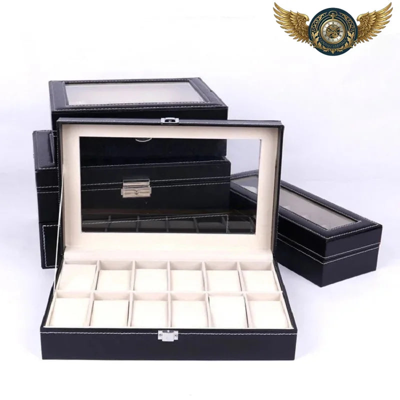 Le Nomade Duo - Coffret de Voyage Simili Cuir Noir 2 Montres - Vue 5 - Gousset-heritage