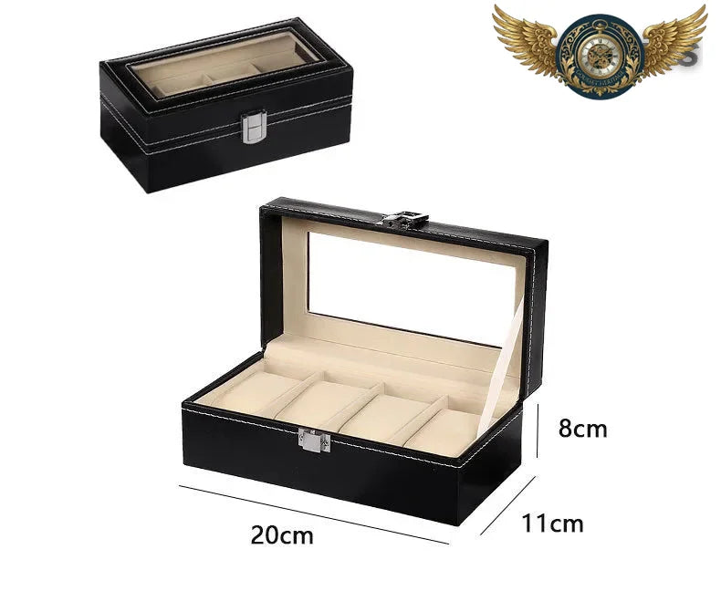Le Nomade Duo - Coffret de Voyage Simili Cuir Noir 2 Montres - Vue 7 - Gousset-heritage