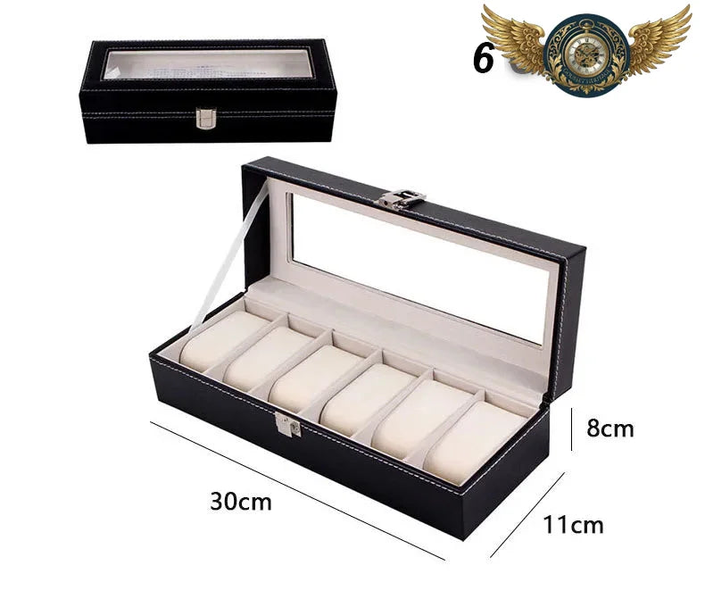 Le Nomade Duo - Coffret de Voyage Simili Cuir Noir 2 Montres - Vue 9 - Gousset-heritage