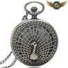 Le Paon d'Ornement - Montre Sautoir Chasseur Quartz Bronze - Vue 5 - Gousset-heritage
