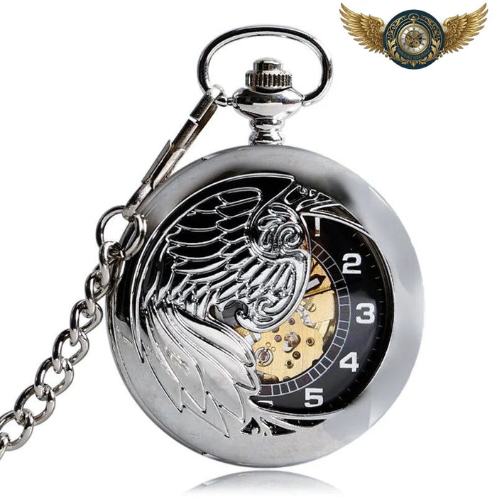 Le Phénix - Montre Gousset Automatique Chasseur Squelette Gravé - Vue 1 - Gousset-heritage