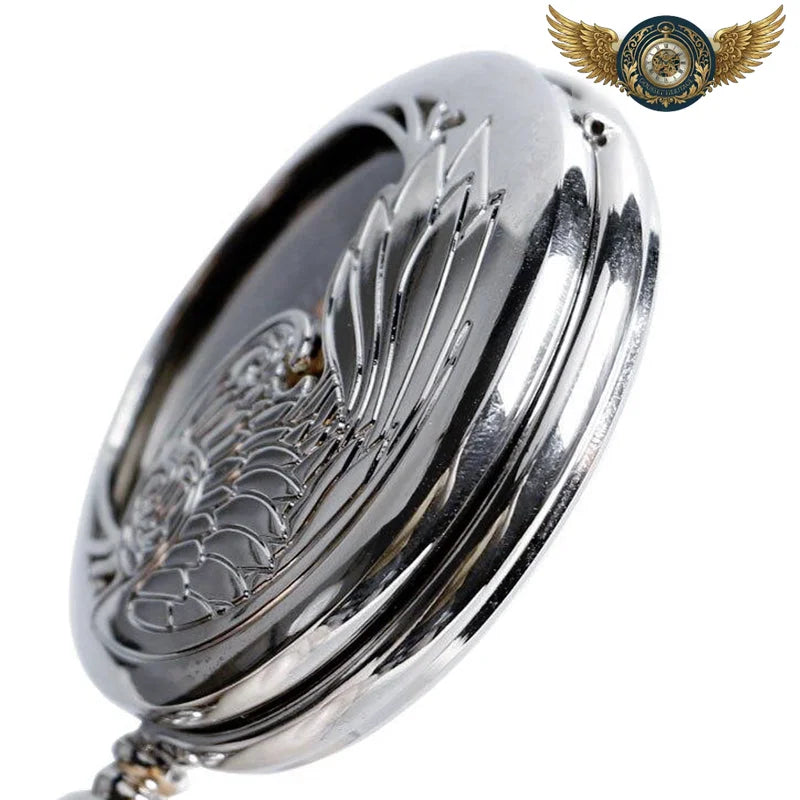 Le Phénix - Montre Gousset Automatique Chasseur Squelette Gravé - Vue 6 - Gousset-heritage