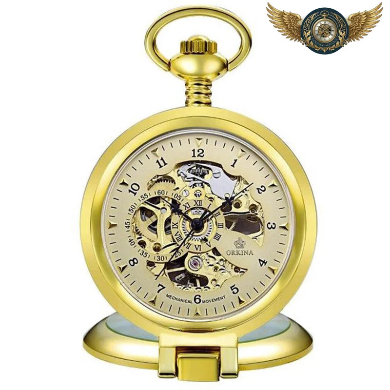 Le Régent - Montre Gousset Mécanique Squelette Argent 47mm - Or - Gousset-heritage