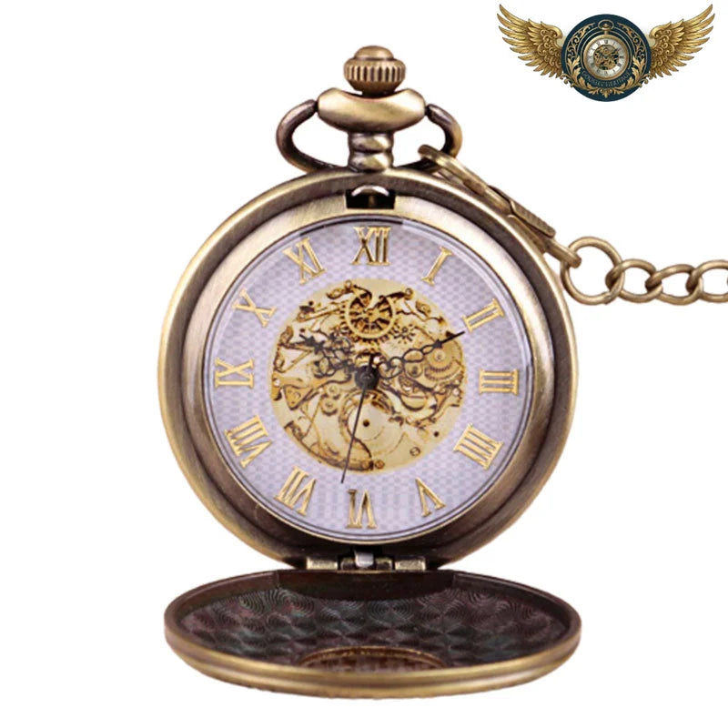 Le Reliquaire - Montre Gousset Demi-chasseur Gravé Bronze Antique