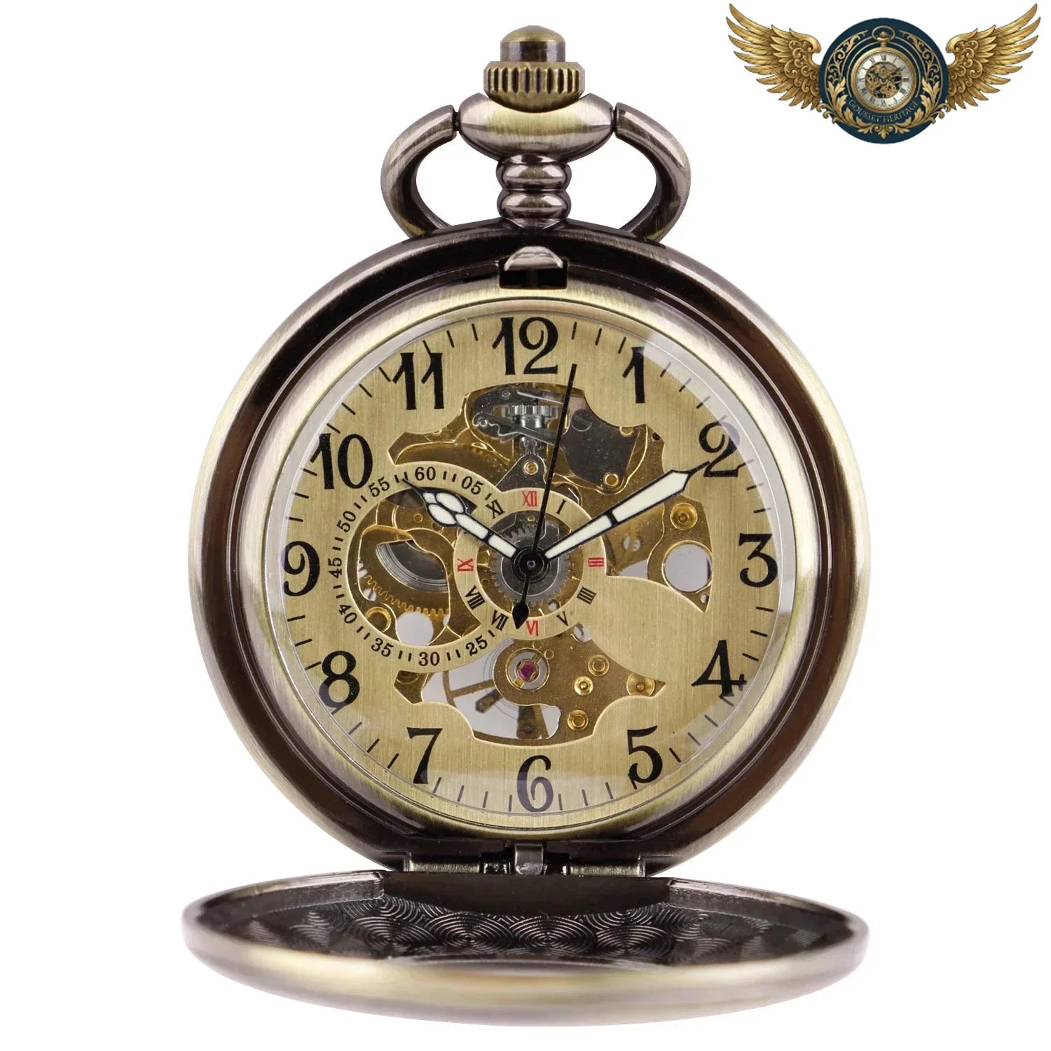 Le Revival - Montre Gousset 3-en-1 Chasseur Quartz Polyvalent - Vue 3 - Gousset-heritage
