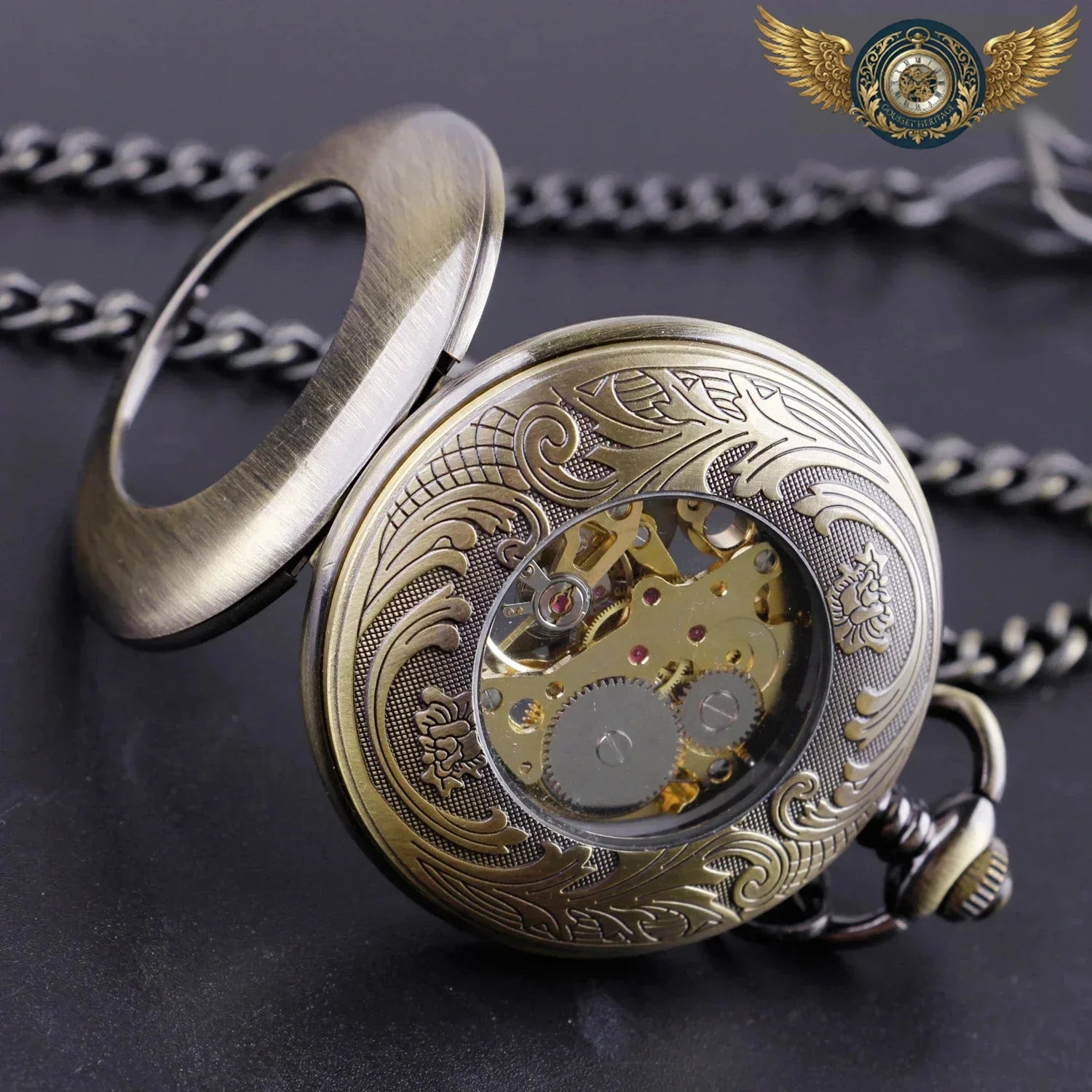 Le Revival - Montre Gousset 3-en-1 Chasseur Quartz Polyvalent - Vue 5 - Gousset-heritage